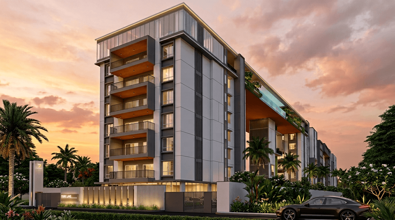 Parklane residences at golden hour